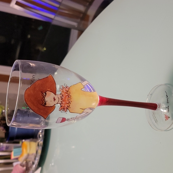 "I never exercise I might spill my drink" wine glass. - Picture 1 of 6